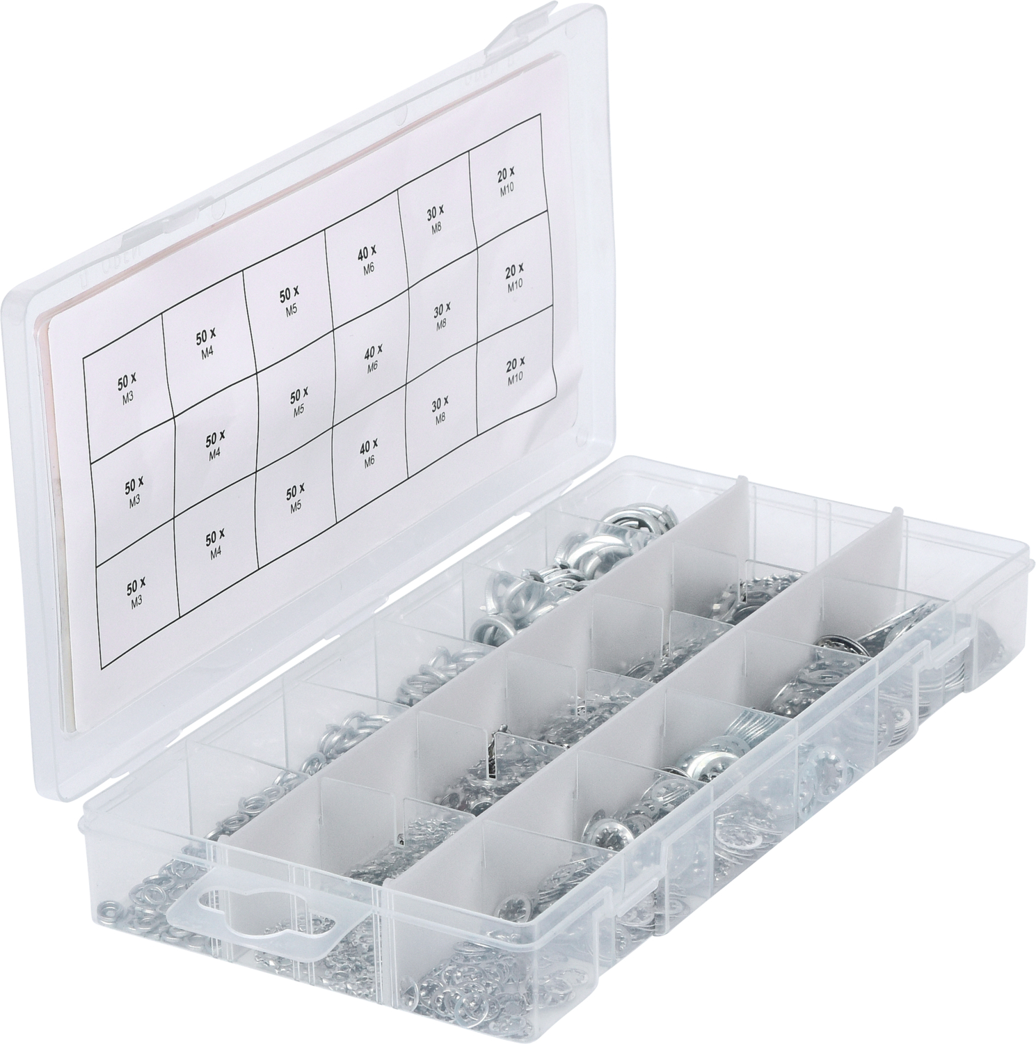 KS Tools Sortiment Zahn-Unterlegscheiben,M3-10, 720-tlg