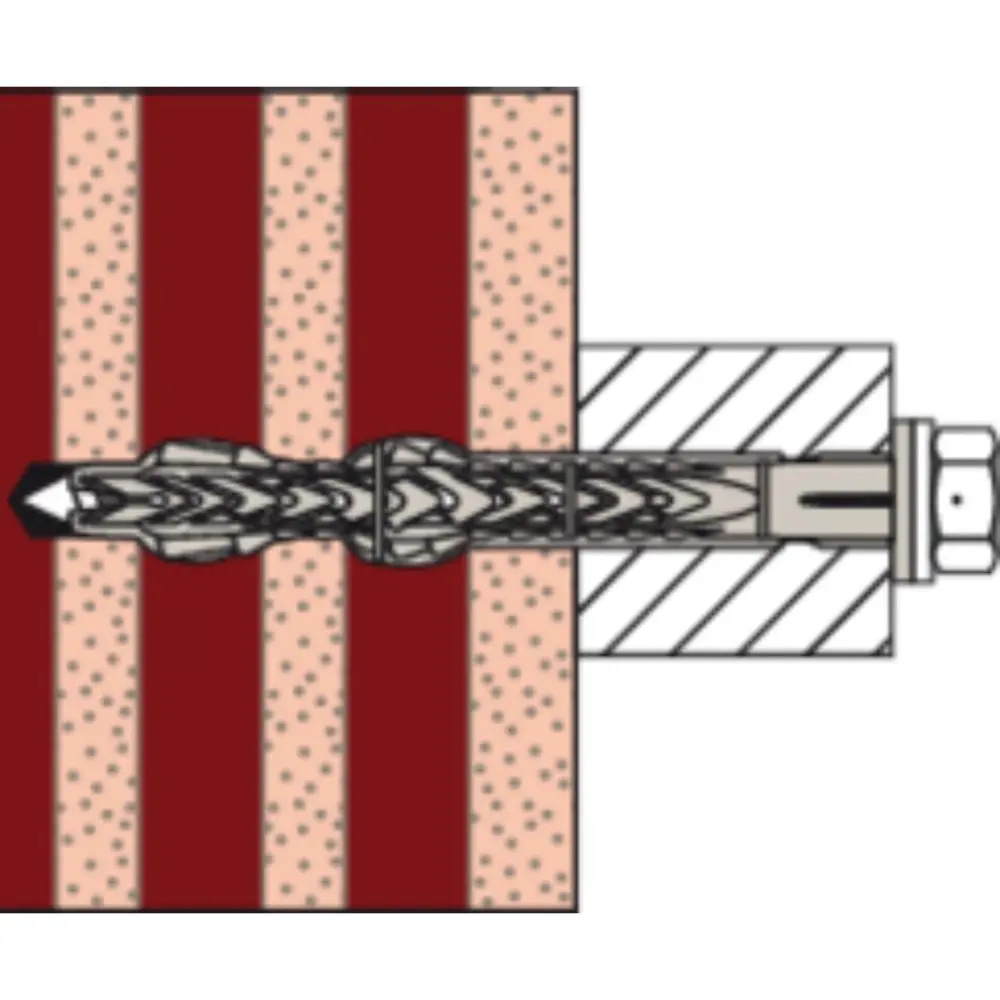 Fischer Langschaftdübel SXRL 10x80 FUS mit Sechskantschraube und U-Scheibe