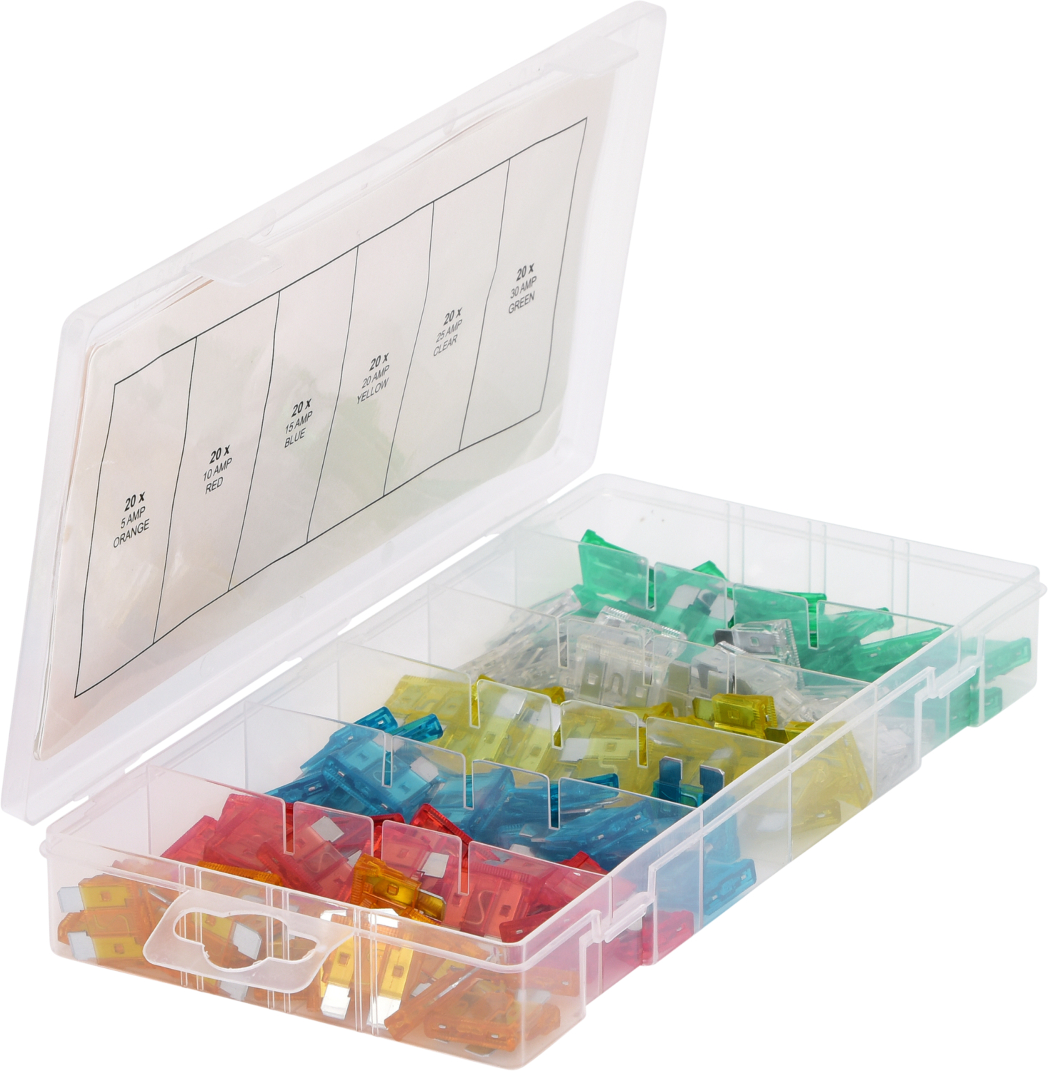 KS Tools Sortiment Kfz-Sicherungen,5-30A, Zink, 120-tlg