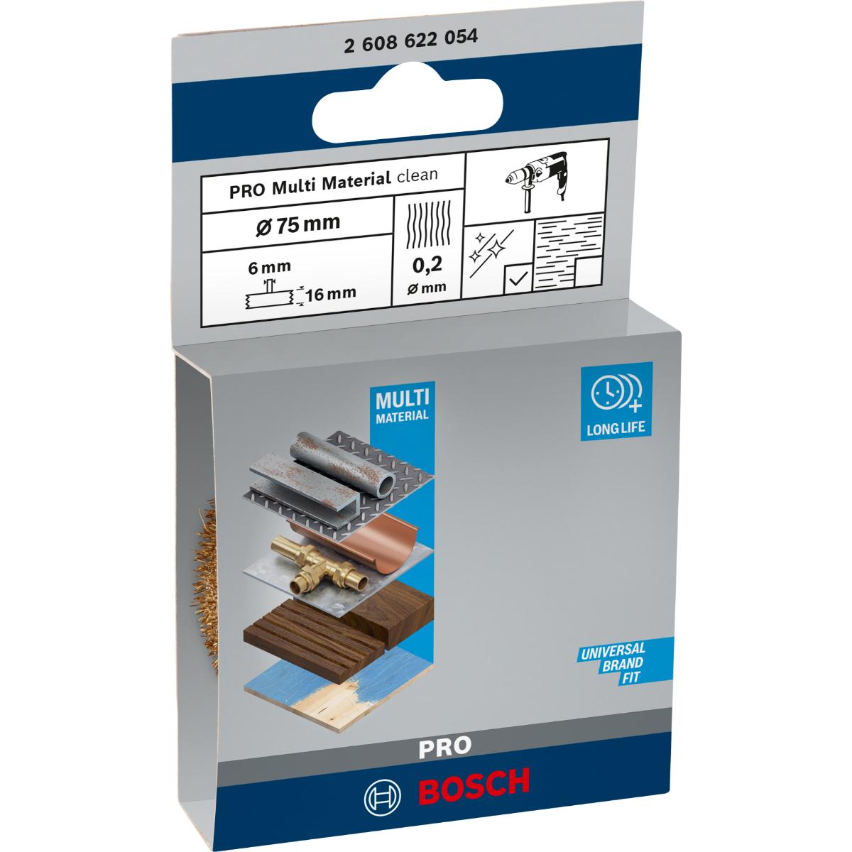 Bosch PRO Scheibenbürste, gewellt, vermessingt, 4500 U/ min
