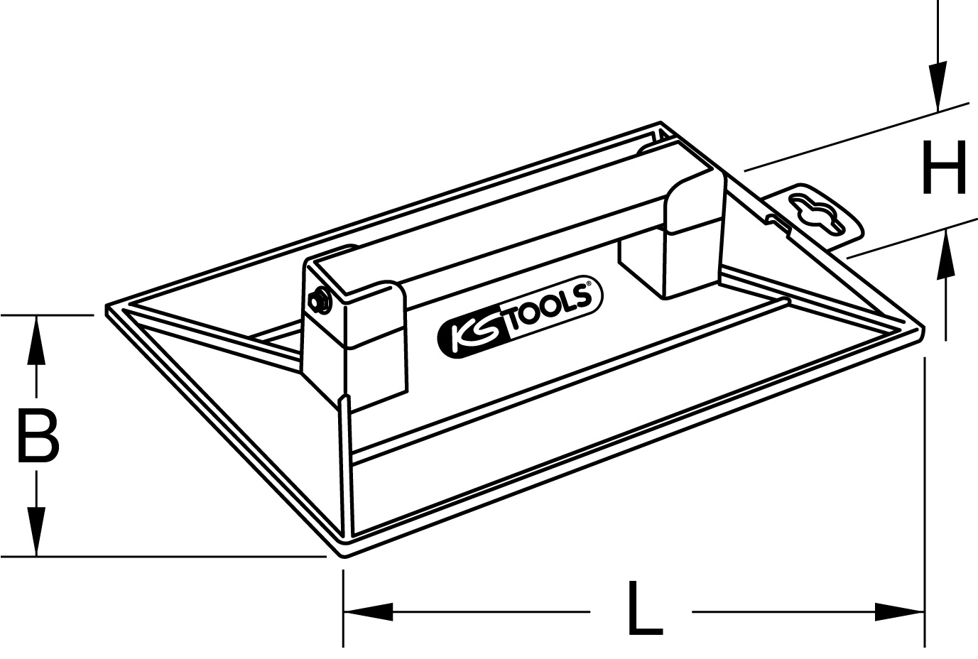 KS Tools ABS-Reibebrett, rechteckig