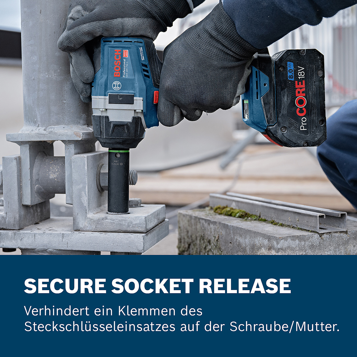 Bosch Akku-Drehschlagschrauber GDS 18V-750 C, 2 x Akku ProCORE18V 8.0Ah