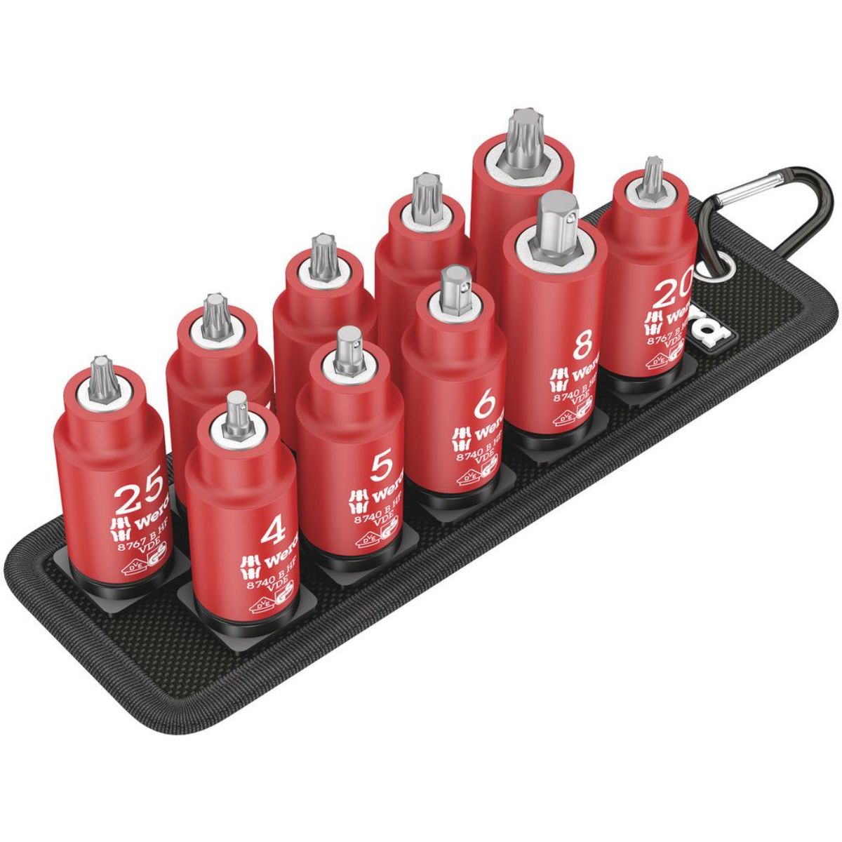 Wera Belt B VDE 1 Zyklop Bitnuss-Satz TORX / Innensechskant, isoliert, 3/8"-Antrieb, 11-tlg