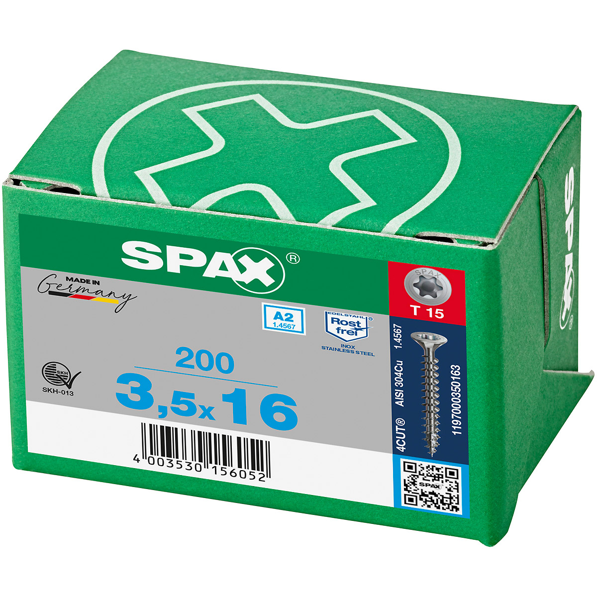 SPAX A2 Senkmultikopf T-Star Plus T15 Vollgewinde, 200 Stück