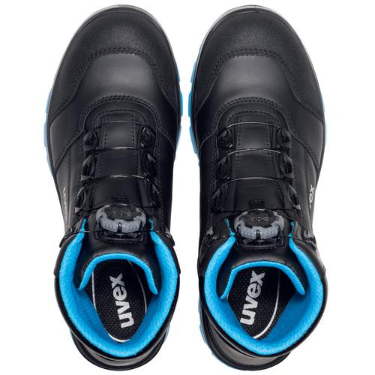 uvex 2 xenova BOA Sicherheitsschuh Stiefel S3, schwarz/blau