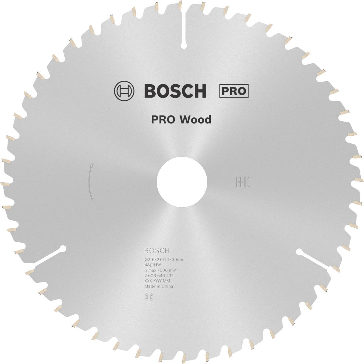 Bosch PRO Kreissägeblatt Optiline Wood für Kapp- und Gehrungssäge ø 216 mm