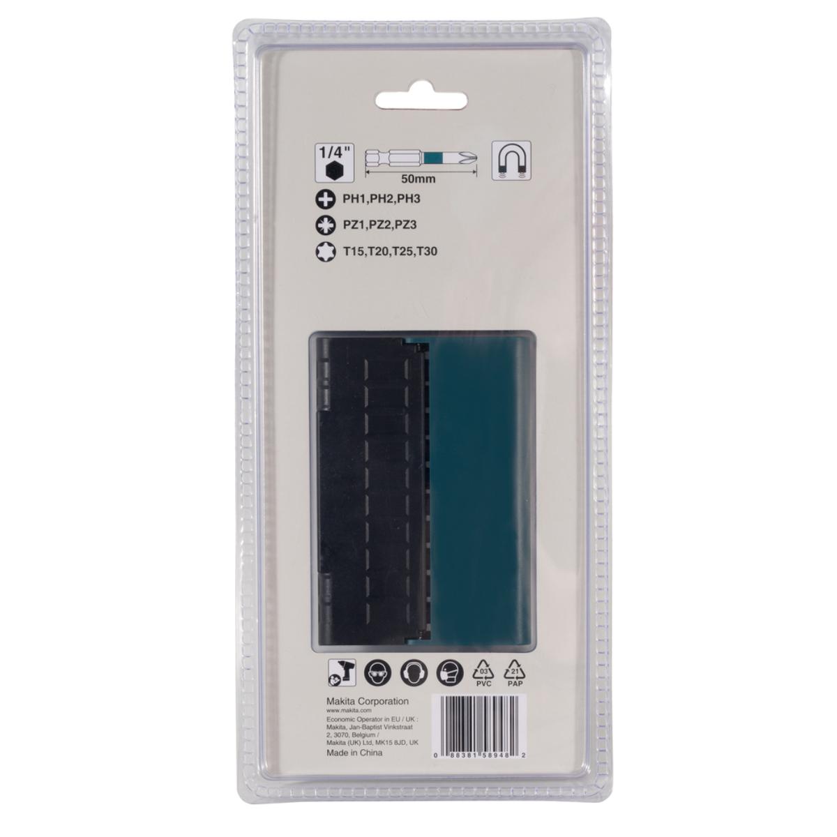 Makita Bits 10-teiliges Set Impact Black, PH/PZ/T
