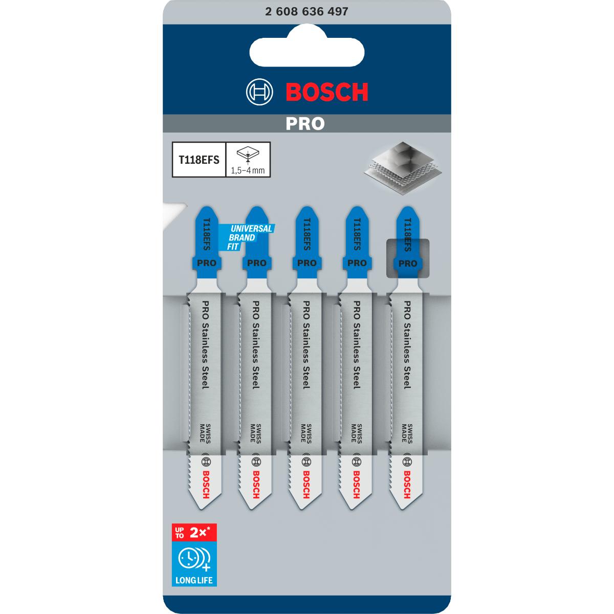 Bosch PRO Stichsägeblatt T 118 EFS Basic for Stainless Steel