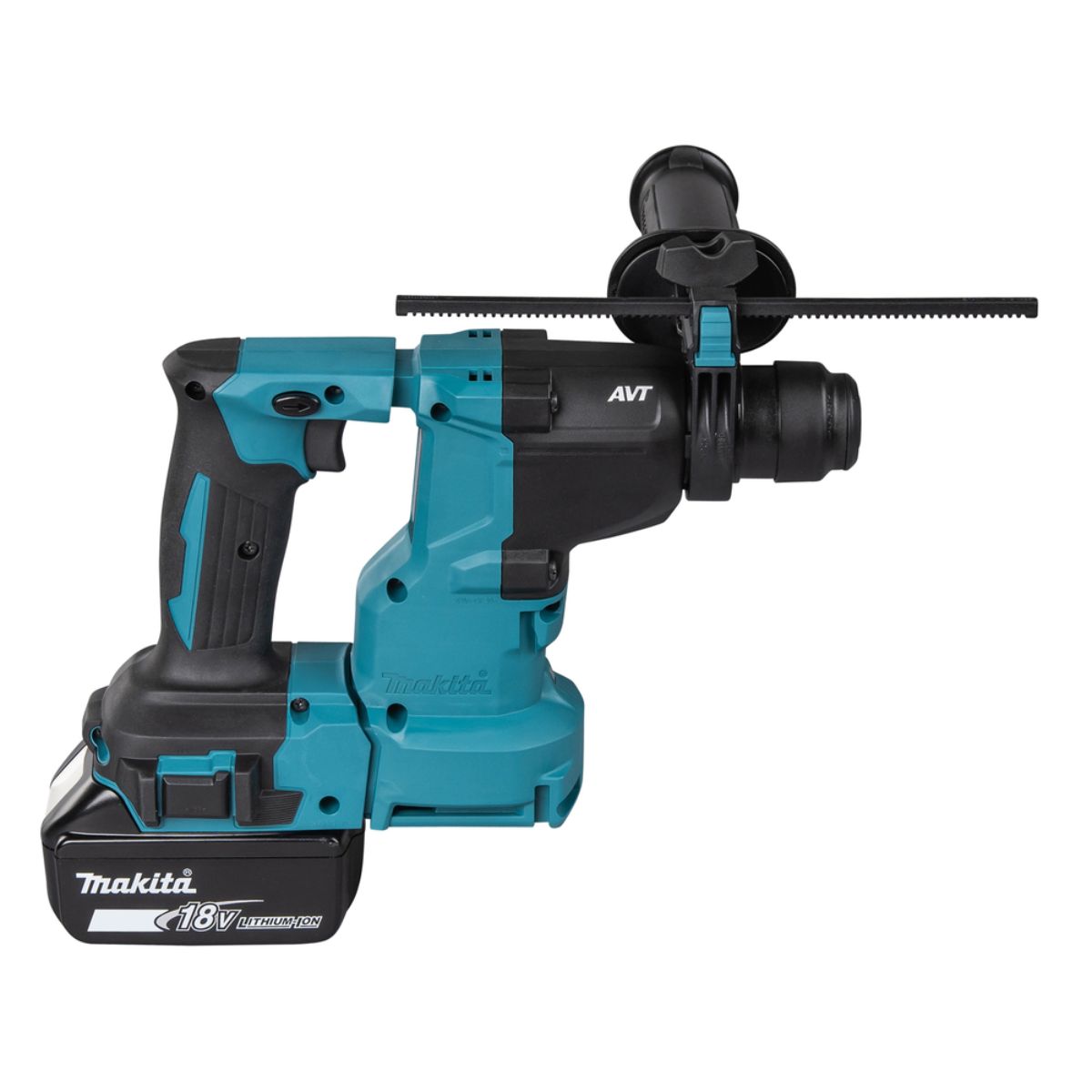 Makita Akku-Kombihammer für SDS-PLUS 18V/5,0 Ah, 2 Akkus + Ladegerät+Staubabsaugung DX16 im MAKPAC