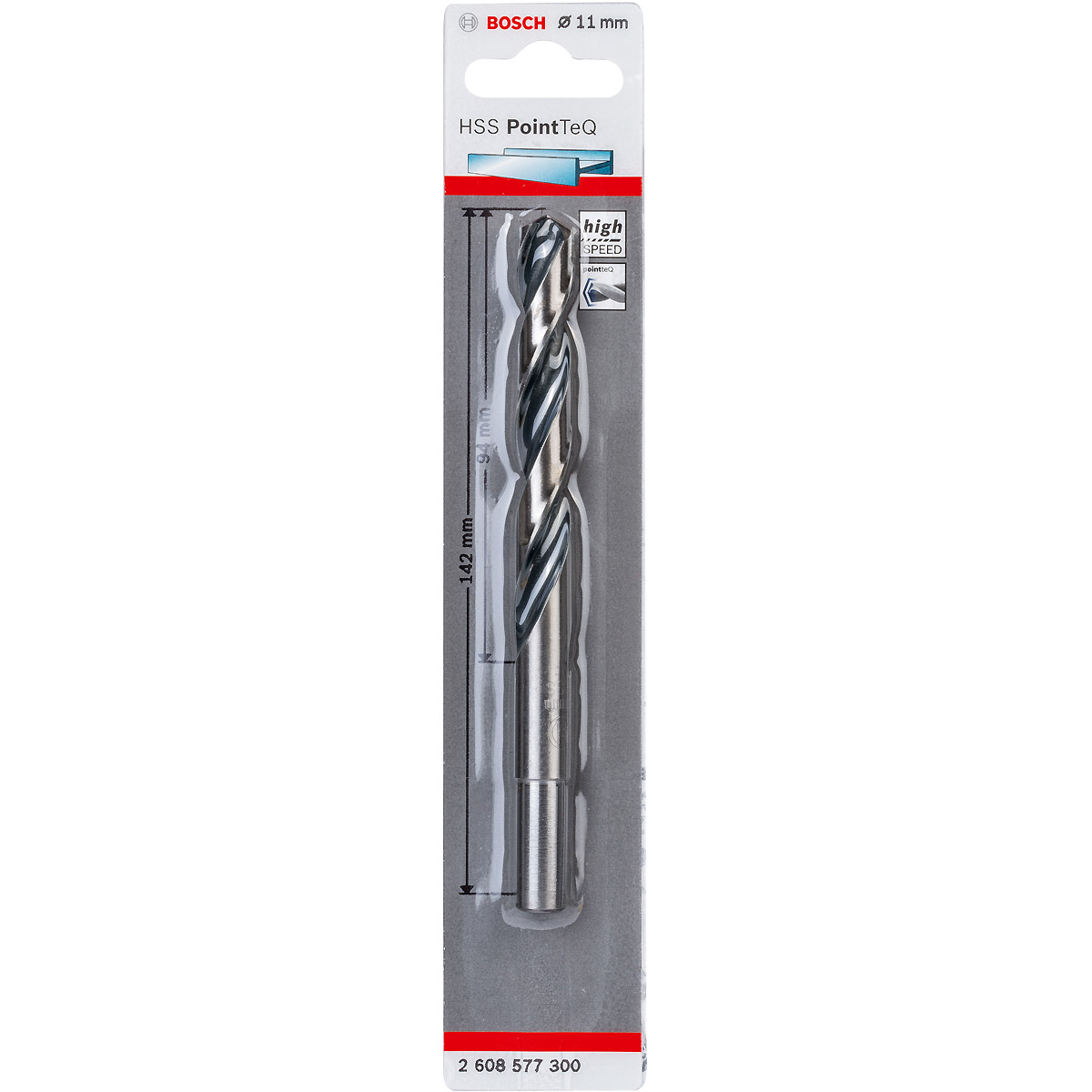 Bosch Metallspiralbohrer HSS PointTeQ, DIN 338, mit reduziertem Schaft
