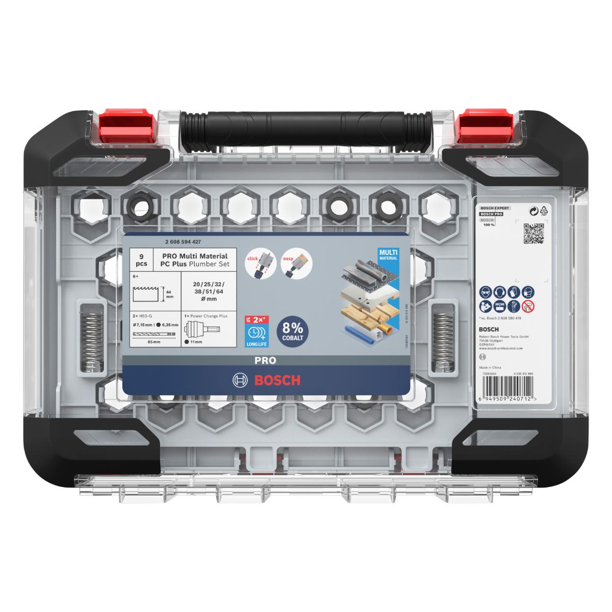 Bosch PRO Multi Material PC Plus Lochsägen ø 20,25,32,38,51,64 - 9 teiliges Set