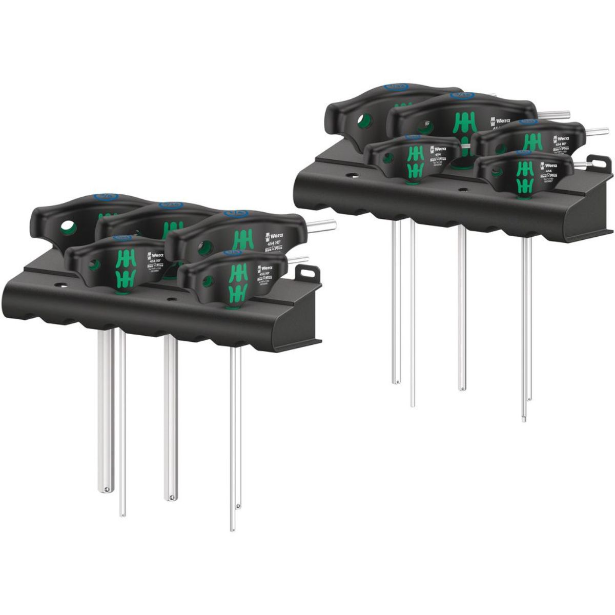 Wera 454/10 HF Set Imperial 1 Schraubendrehersatz Quergriff-Schraubendreher Hex-Plus zöllig, 10-tlg