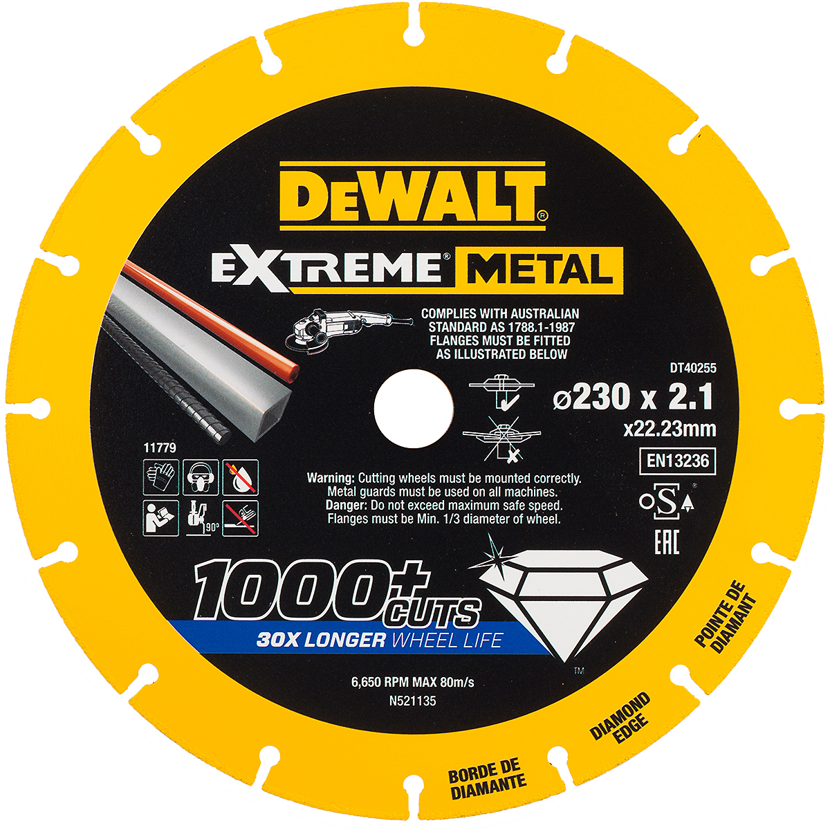 DEWALT EXTREME Metall Diamanttrennscheibe