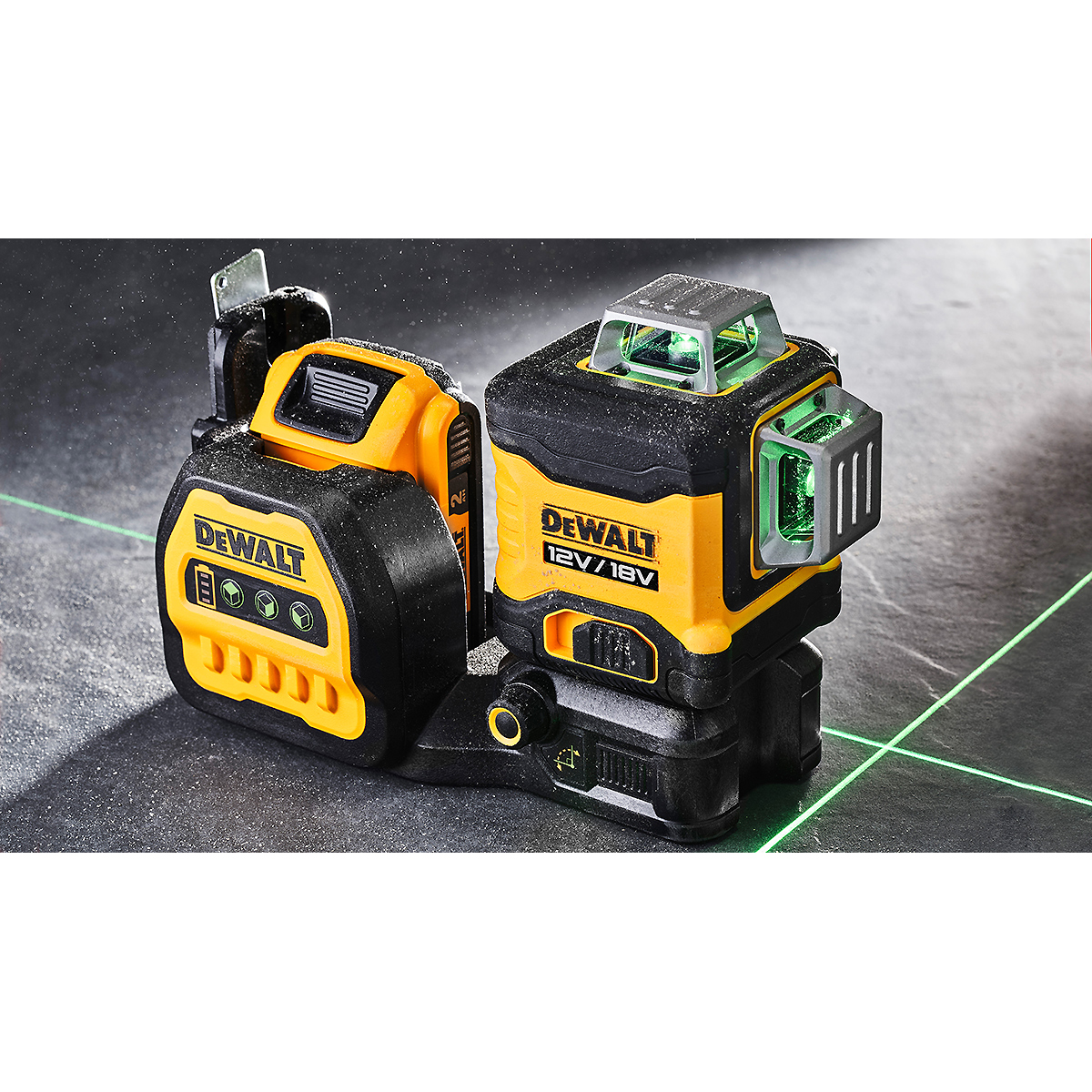 DEWALT Akku-Multi-Linienlaser grün 18V grün + Akku + Schnellladegerät