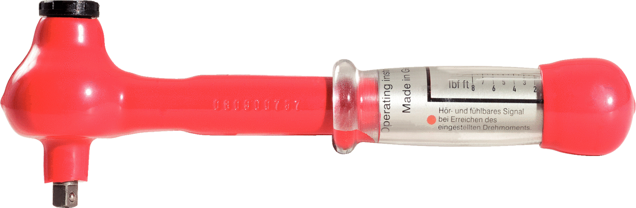 KS Tools 3/8" Mini Drehmomentschlüssel mit Schutzisolierung und Umschalt-Ratschenkopf, 5-25Nm