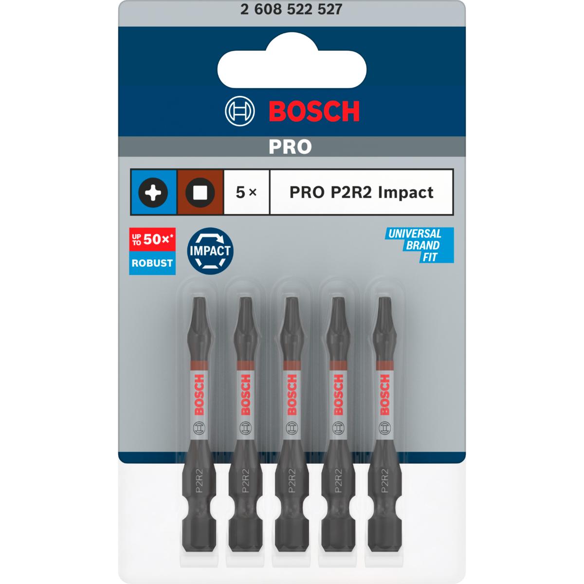 Bosch PRO P2R2 Impact Bit,55 mm - 5 Stück