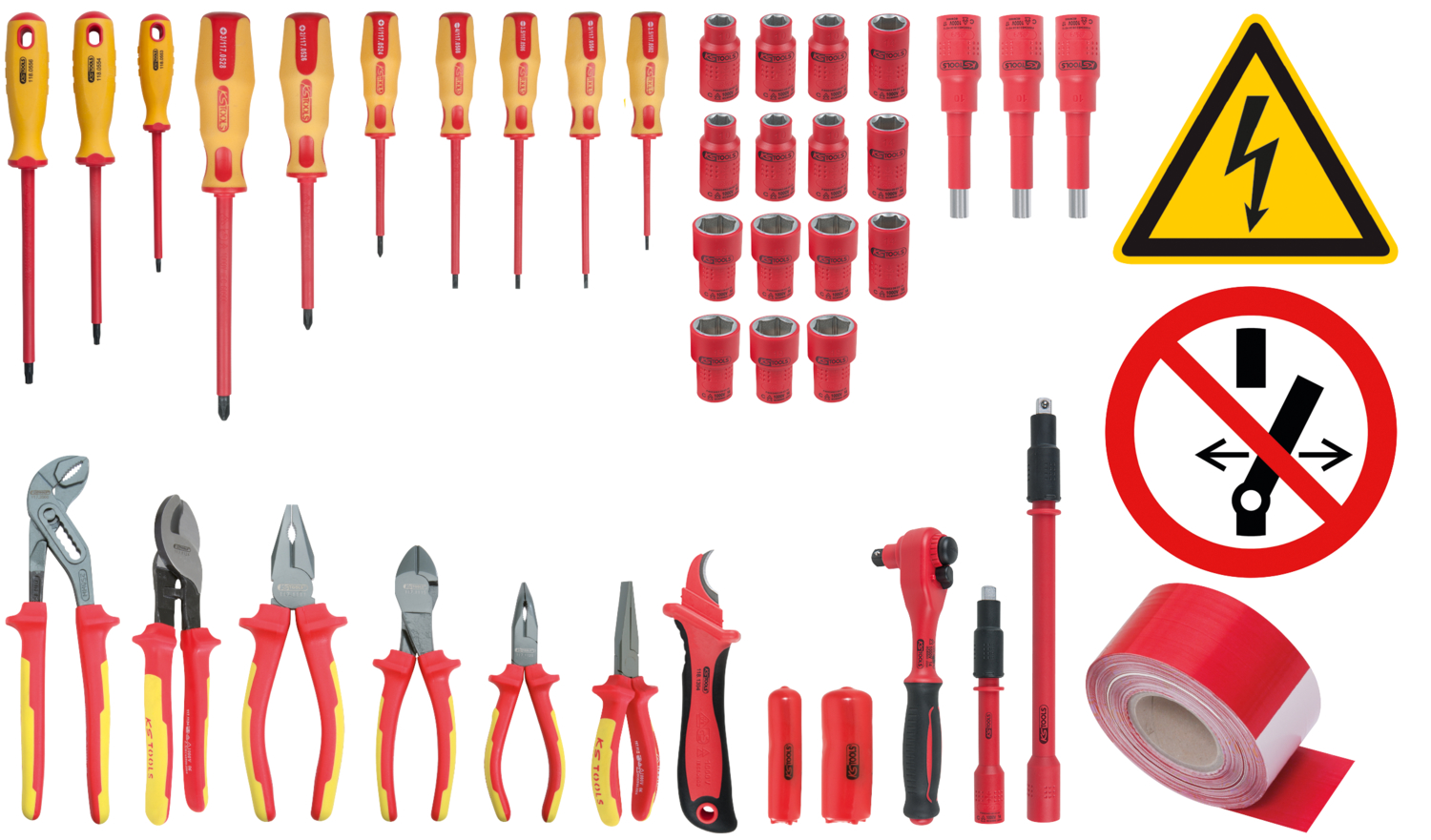 KS Tools Isolierter Werkzeug-Satz für Hybrid- und Elektrofahrzeuge, 43-tlg