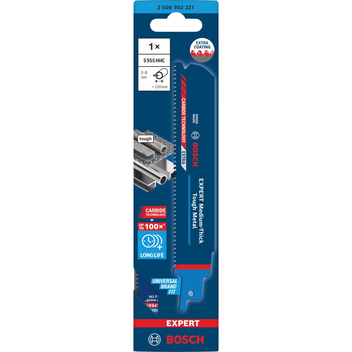Bosch EXPERT Medium-Thick Tough Metal S955HHC Säbelsägeblatt, 1-Stück
