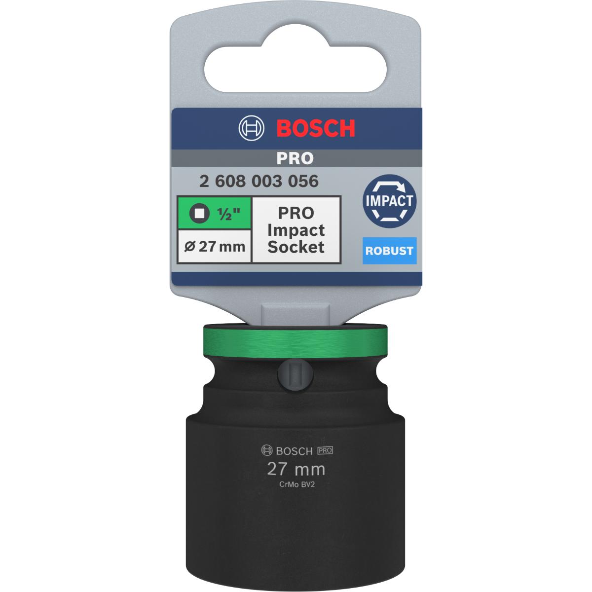 Bosch PRO Impact Socket, 1/2", Standard