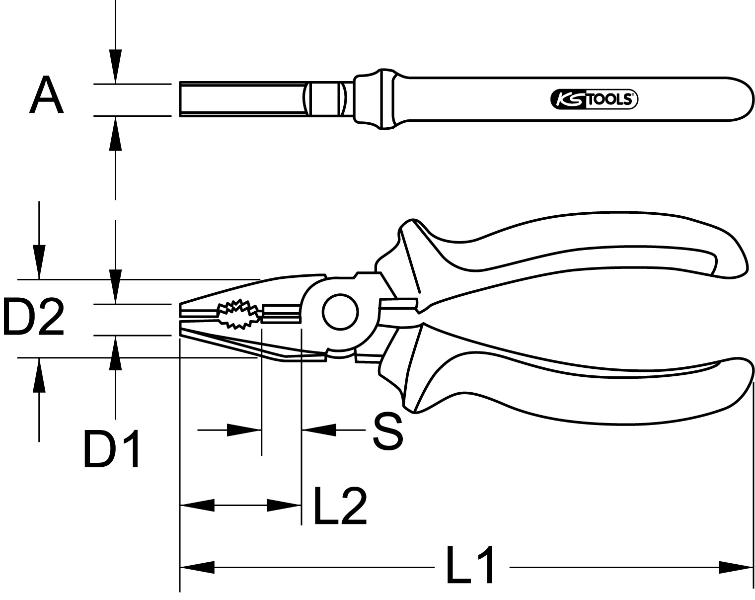 KS Tools BERYLLIUMplus Kombinationszange 