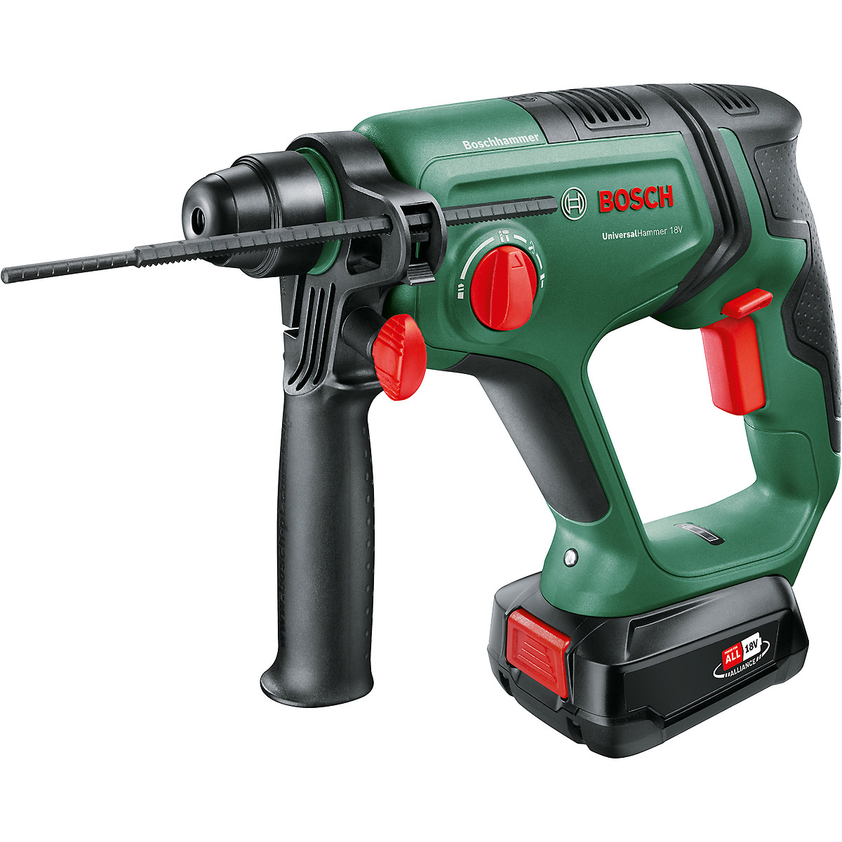 Bosch UniversalHammer 18V, 1 Akku PBA 18 V 2,5 Ah W-B, Ladegerät und Koffer