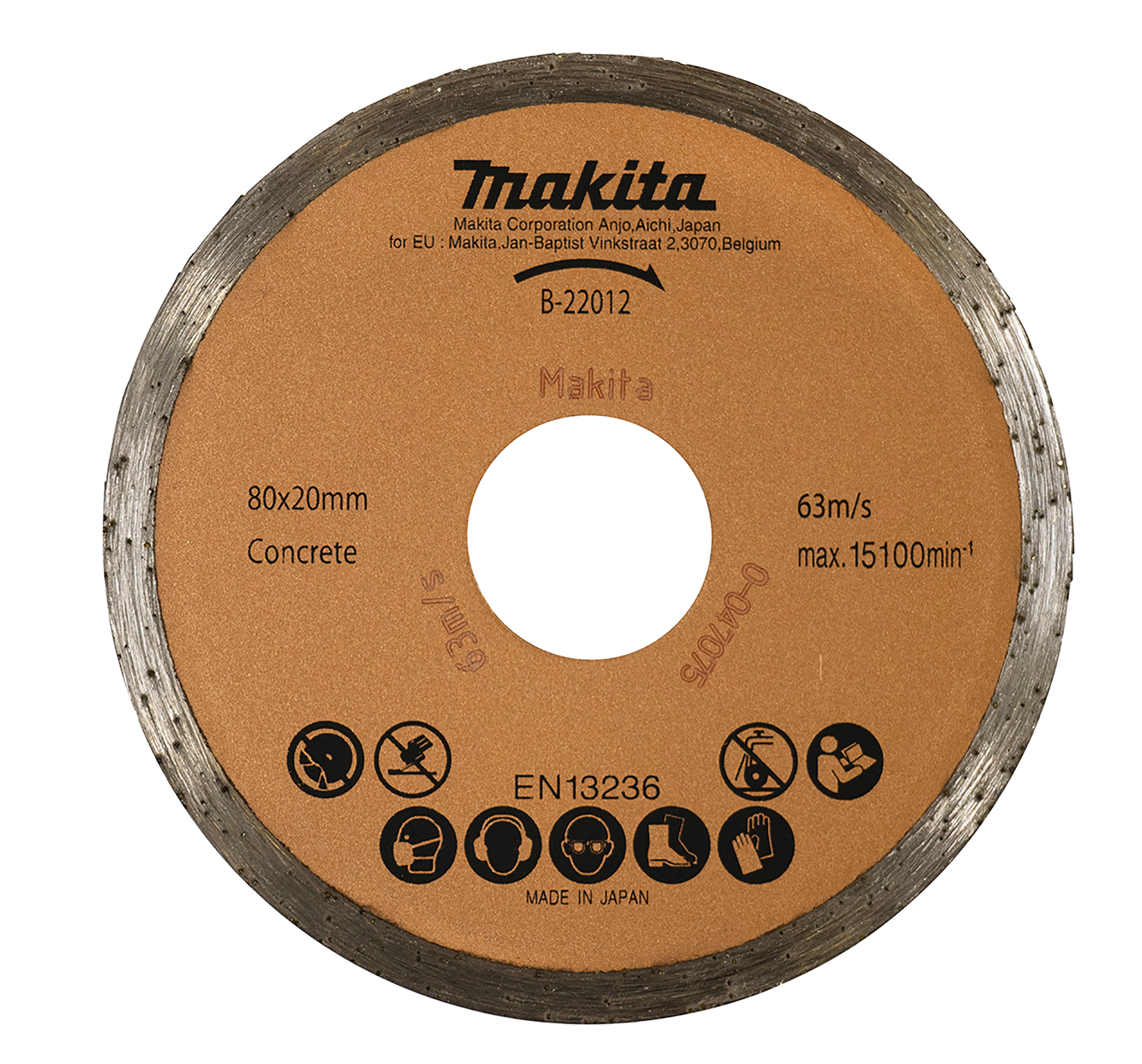 Makita Diamantscheibe Beton, 1 Stück - 80x20 mm - Beton - B-22012