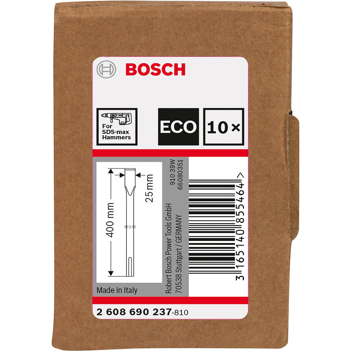 Bosch Flachmeißel mit SDS max , 400mm 10 Stück