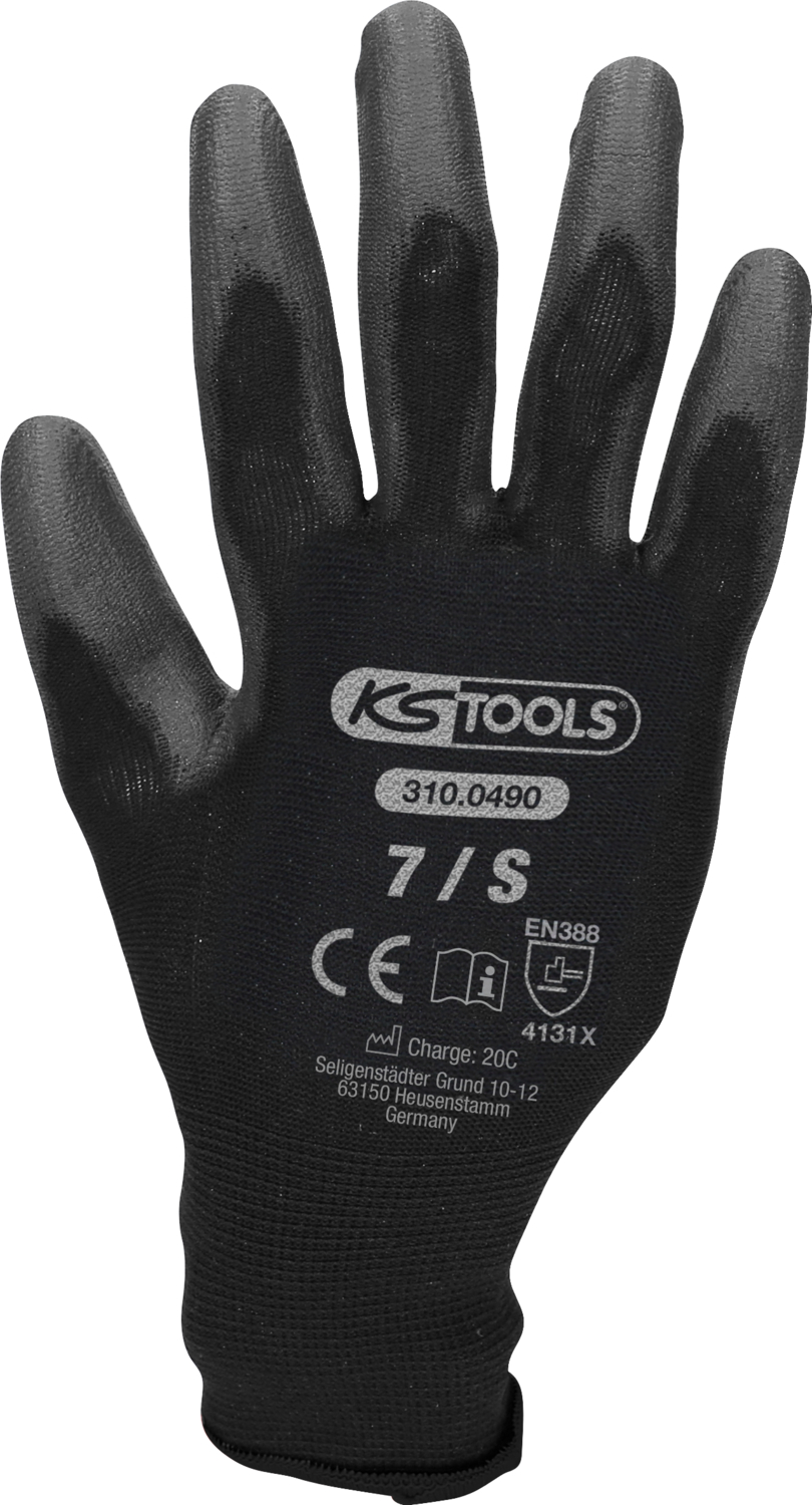 KS Tools Mikro-Feinstrickhandschuhe-schwarz