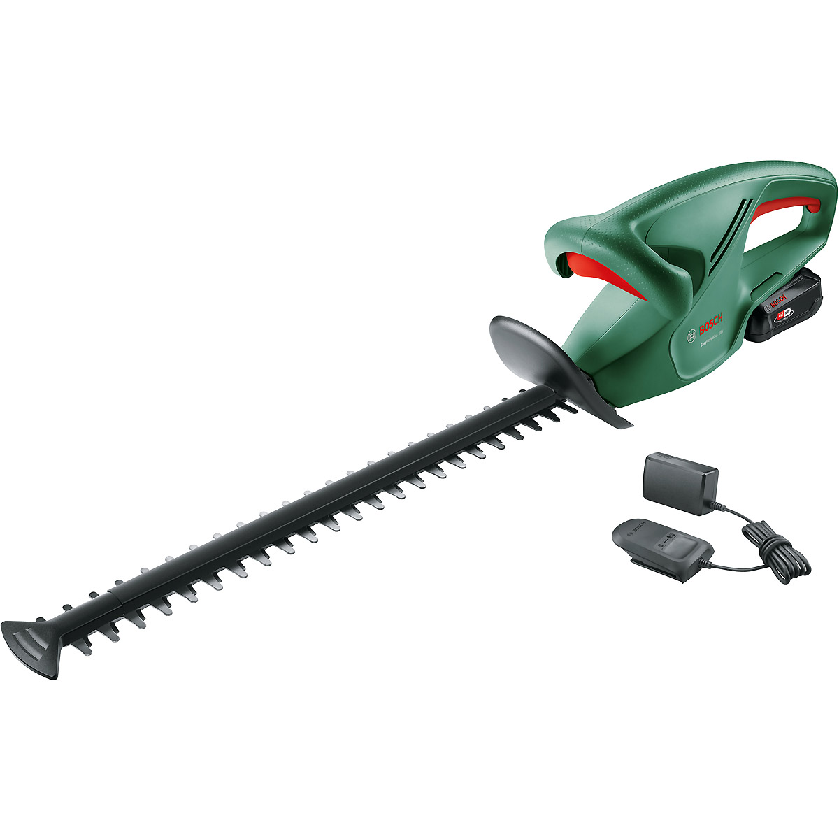 Bosch Heckenschere EasyHedgeCut 18-45 mit 1x Akkupack, Ladegerät,Messerabdeckung