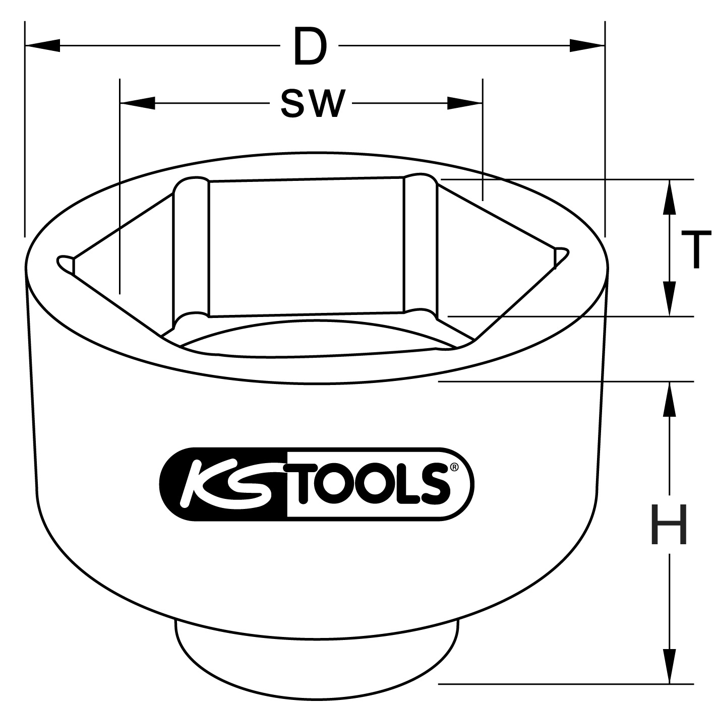KS Tools 3/4" Achsmuttern-Schlüssel für BPW