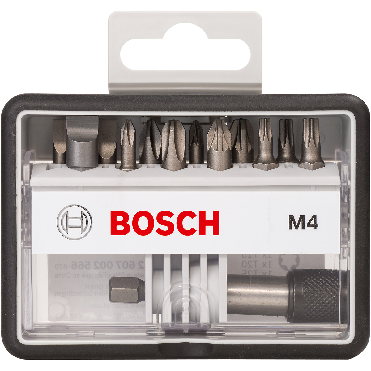 Bosch Schrauberbit-Set Robust Line M Extra-Hart, 12 + 1-teilig, 25 mm, PH, PZ, Torx, LS