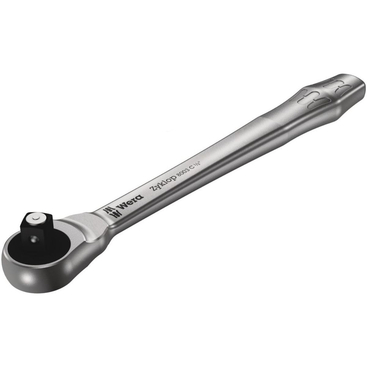 Wera 8003 C Zyklop Metal-Knarre mit Durchsteckvierkant mit 1/2"-Antrieb