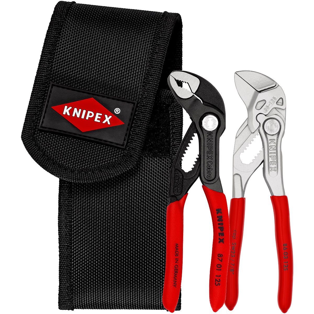 KNIPEX Mini-Zangenset in Werkzeuggürteltasche 153 mm