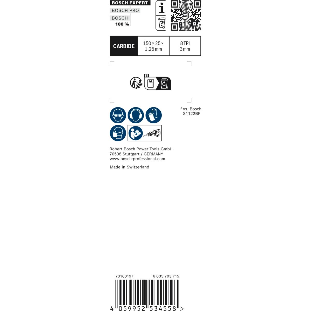 Bosch EXPERT ‘Thick Tough Metal’ S 955 CHC Säbelsägeblatt