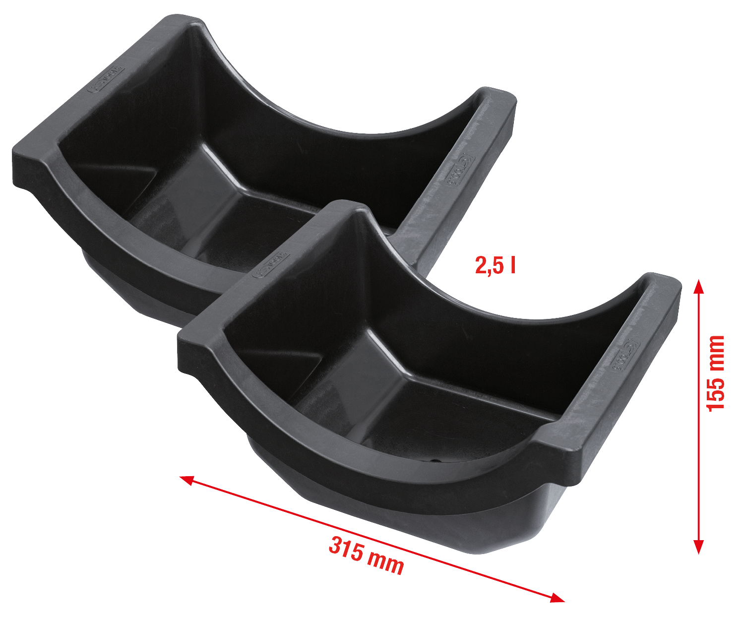 KS Tools Achsölwanne für LKW, Satz 2-tlg