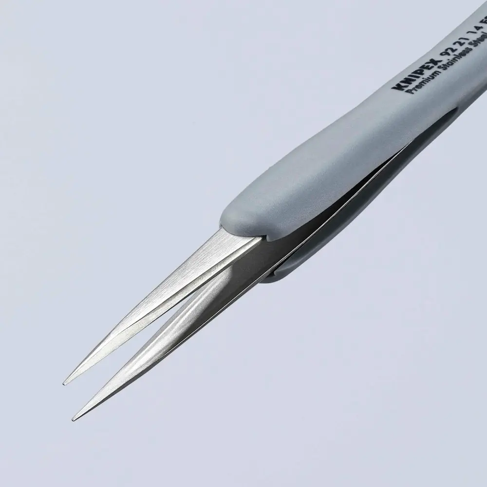 KNIPEX Präzisionspinzette mit gummiertem Griff ESD gummierter Griff 130 mm