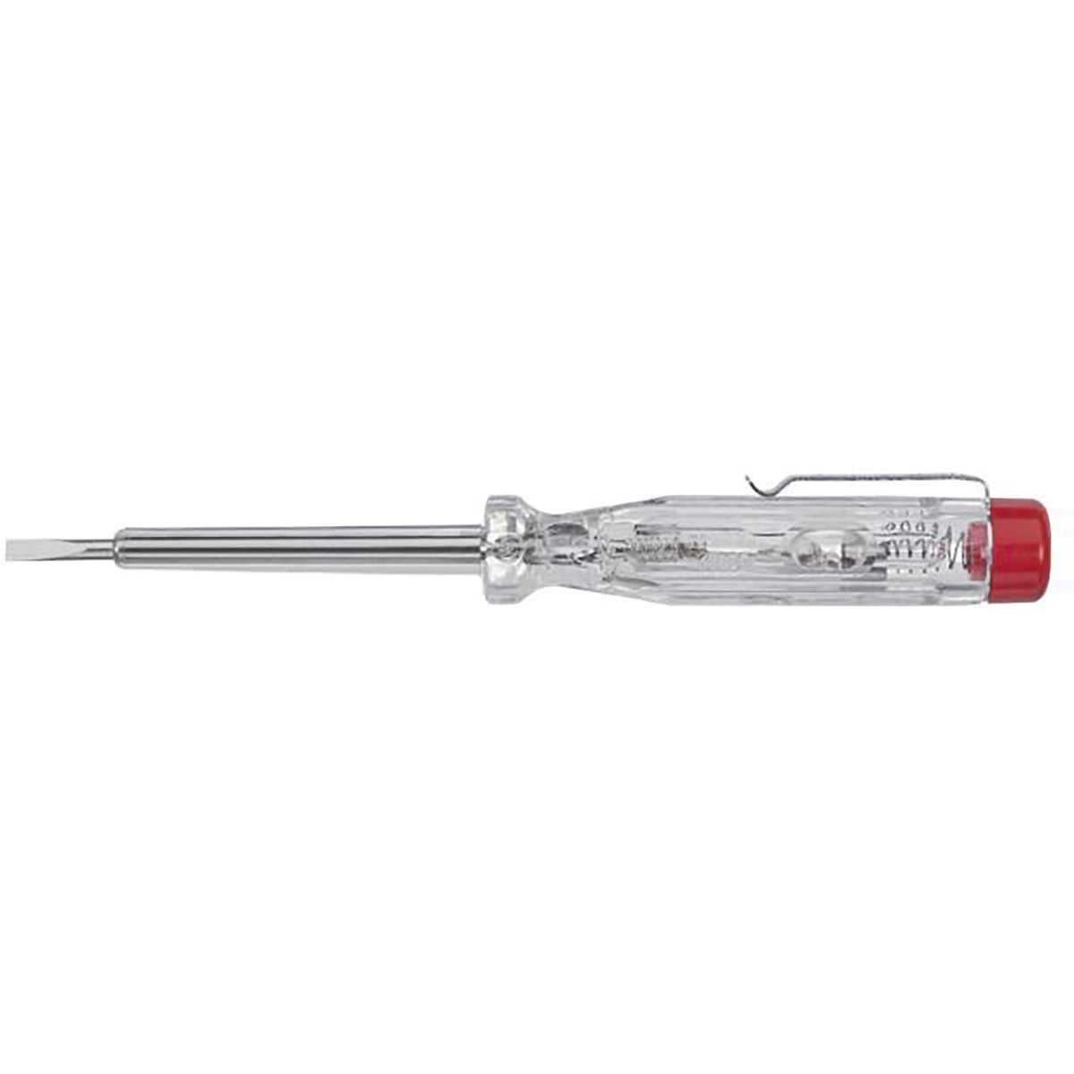 Wiha Spannungsprüfer 120-250 Volt Schlitz transparent, mit Ansteckclip - 5 Stück