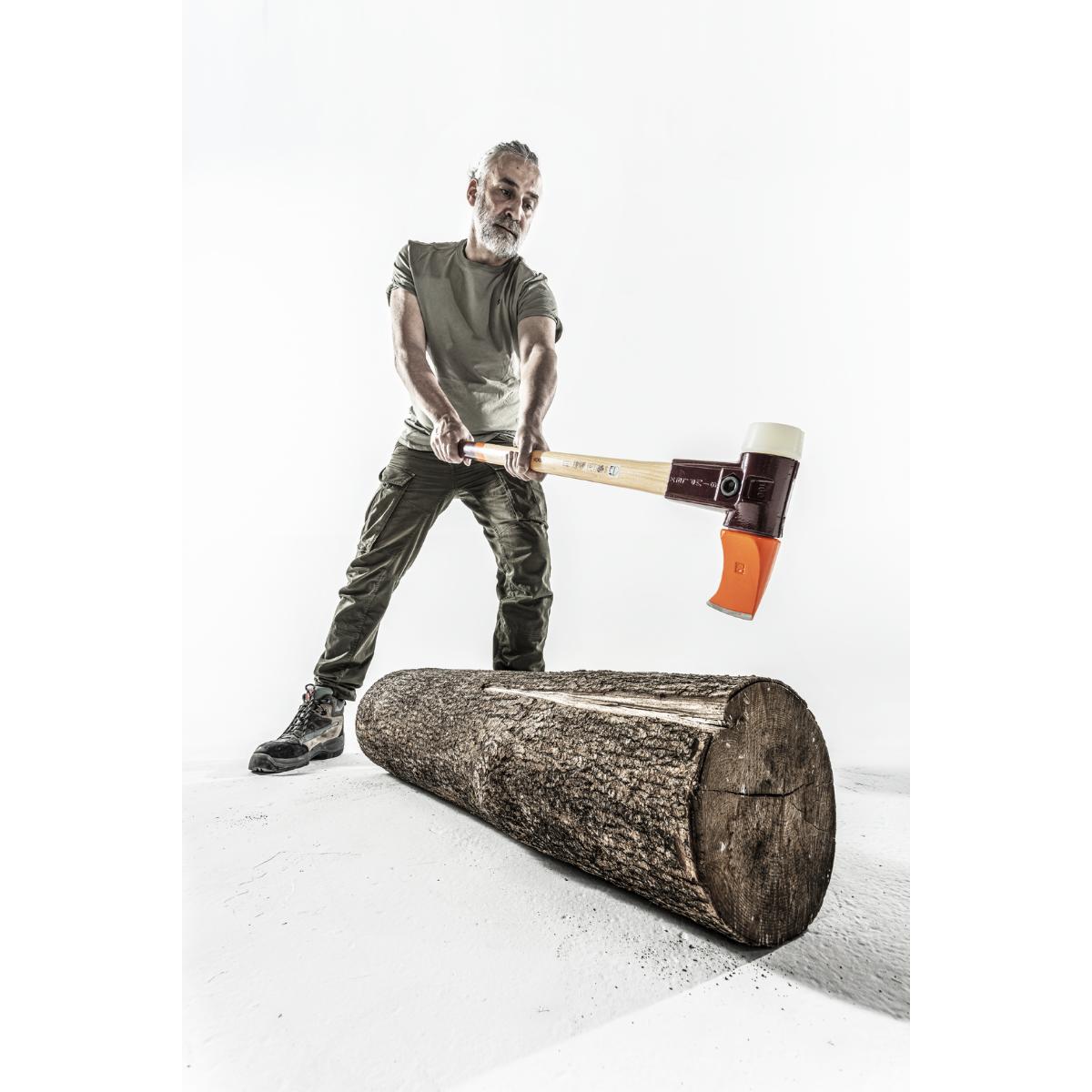 HALDER SIMPLEX - Spalthammer, Einsatz Superplastik mit Tempergussgehäuse und Hickorystiel