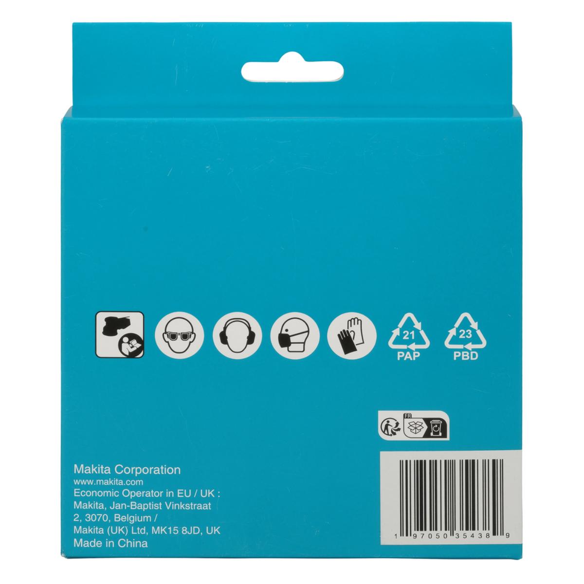 Makita Netzschleifmittel 125mm,Körnung A240,Klett, Gitter, 10 Stück