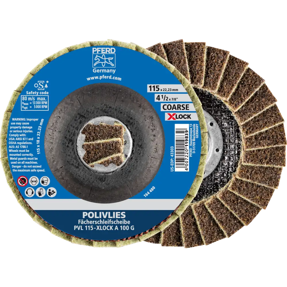 PFERD TOOLS POLIVLIES-Fächerscheibe PVL Korund X-LOCK