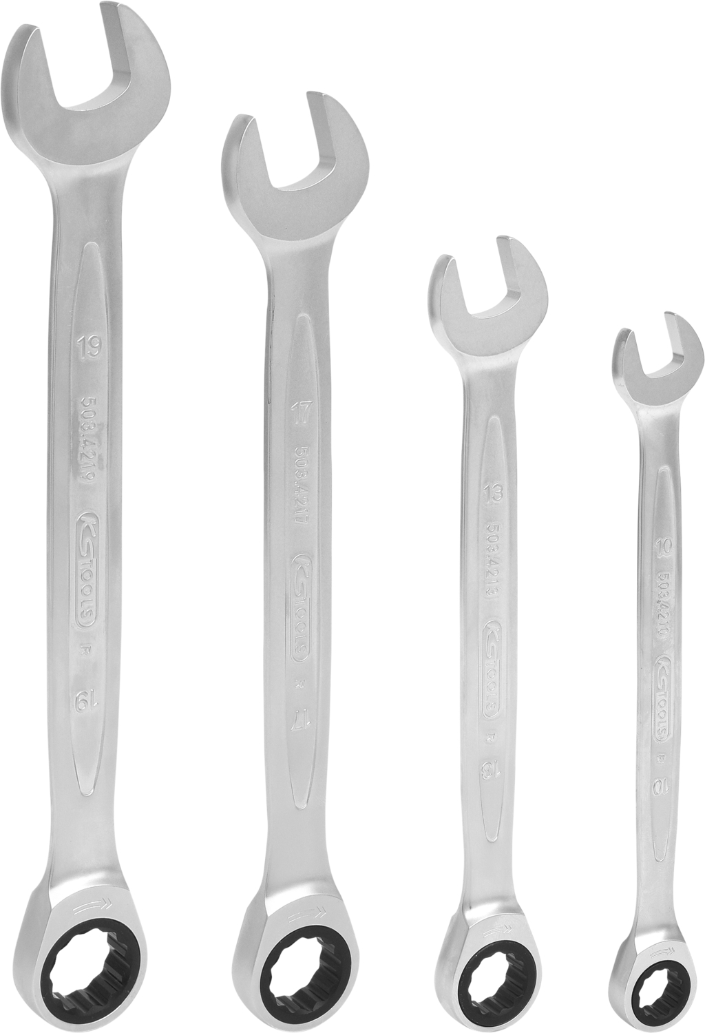 KS Tools GEARplus Ratschenringmaulschlüssel-Satz, 4-tlg 10-19mm