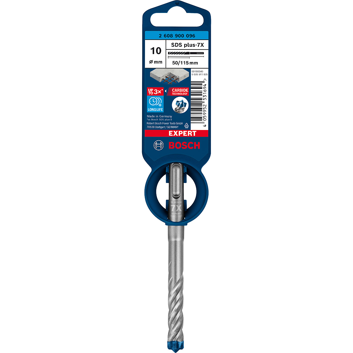 Bosch EXPERT SDS plus-7X Hammerbohrer, für Bohrhämmer ø 10 mm