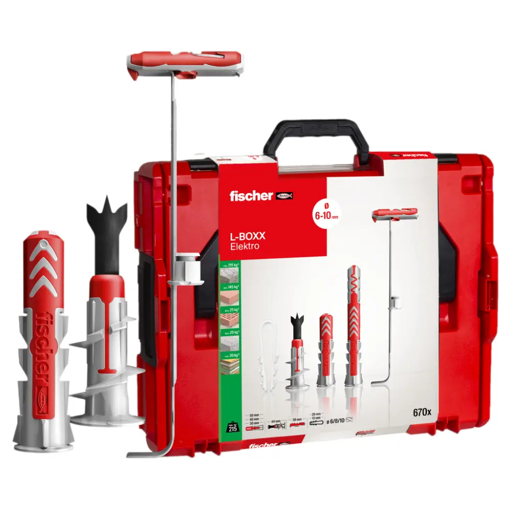 Fischer Dübelsortiment L-BOXX 102 Elektro (670 Teile)