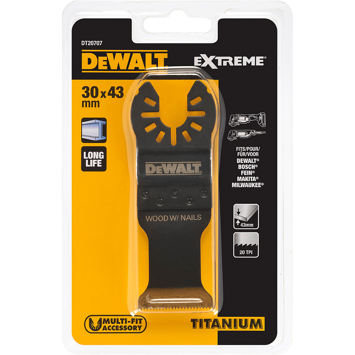 DEWALT Multi-Tool Sägeblatt Met 43x30mm