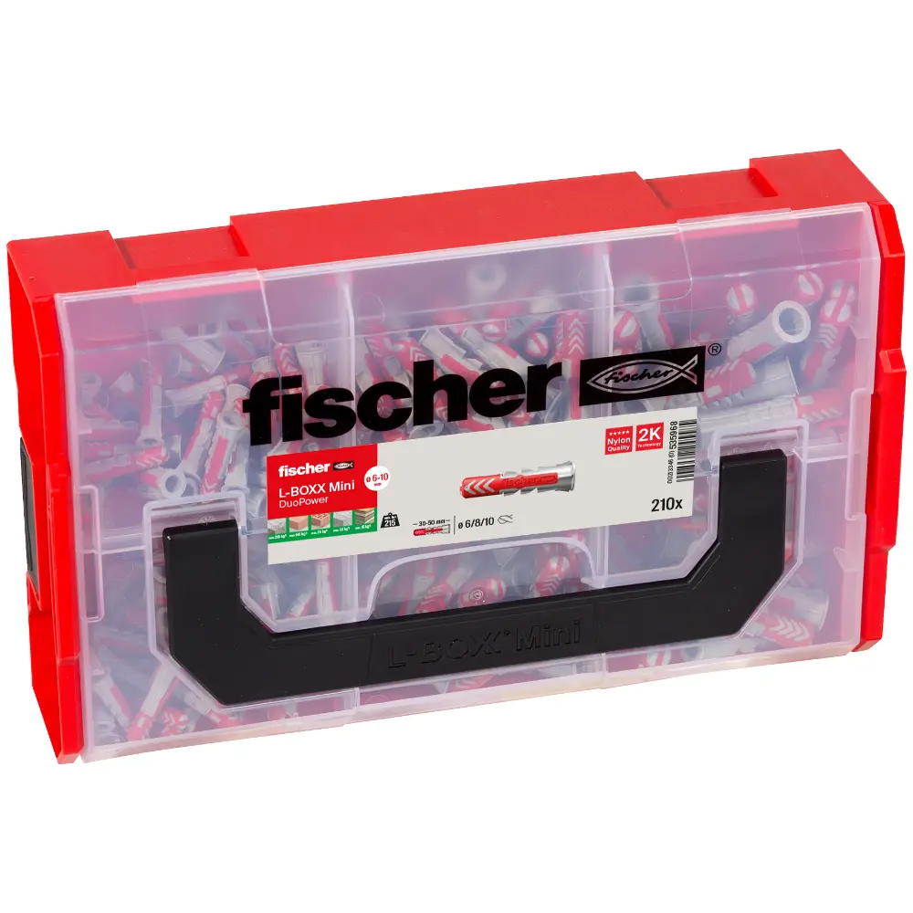 Fischer Dübelsortiment L-BOXX mini DuoPower (210 Teile)
