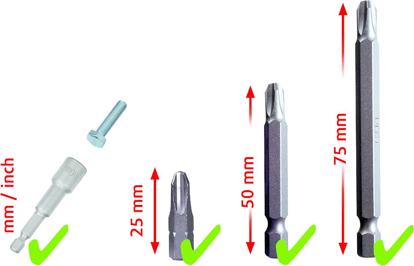 KS Tools 1/4" Bit-Satz, 208-tlg