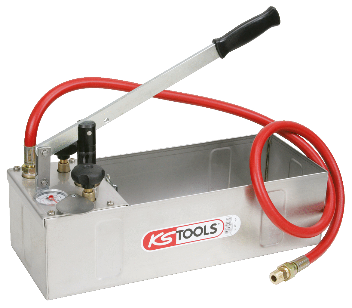 KS Tools Edelstahl Druck-Prüfpumpe, 12 Liter