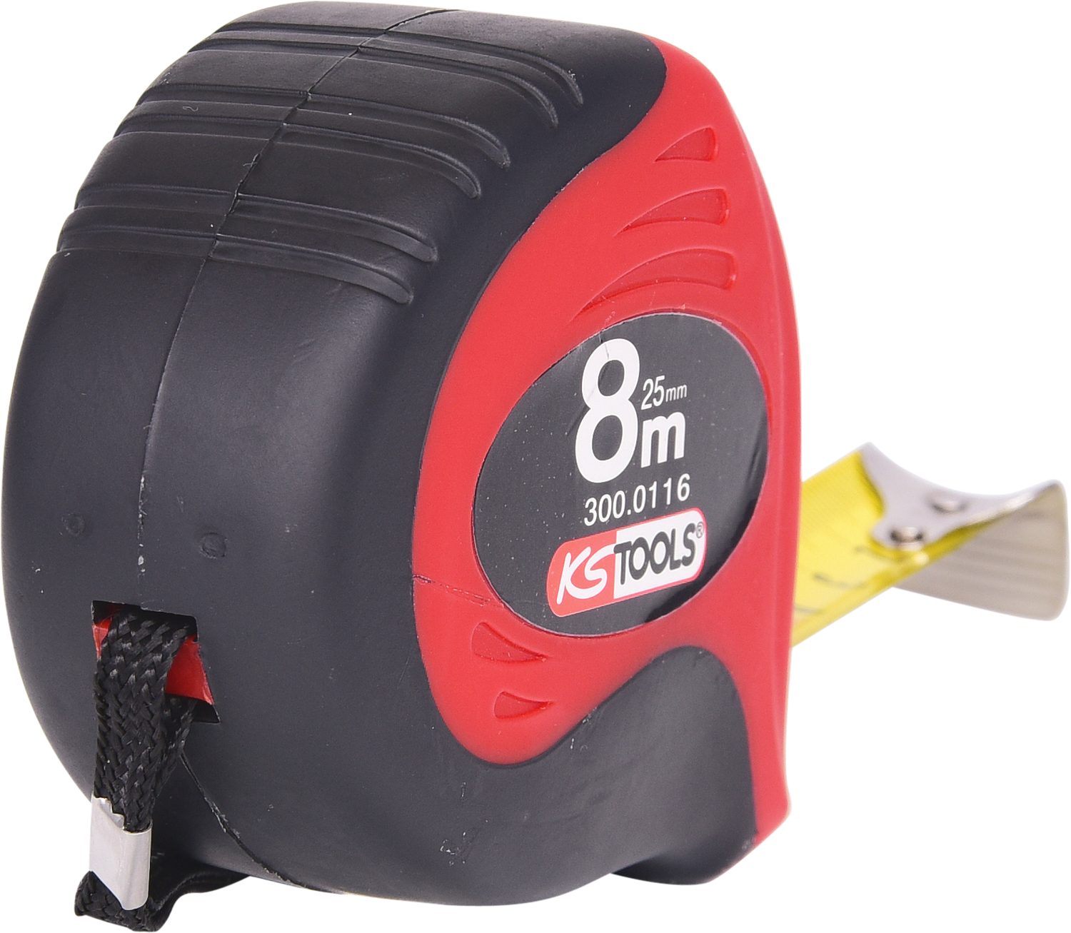 KS Tools Bandmaß mit Feststeller,schwarz-rot