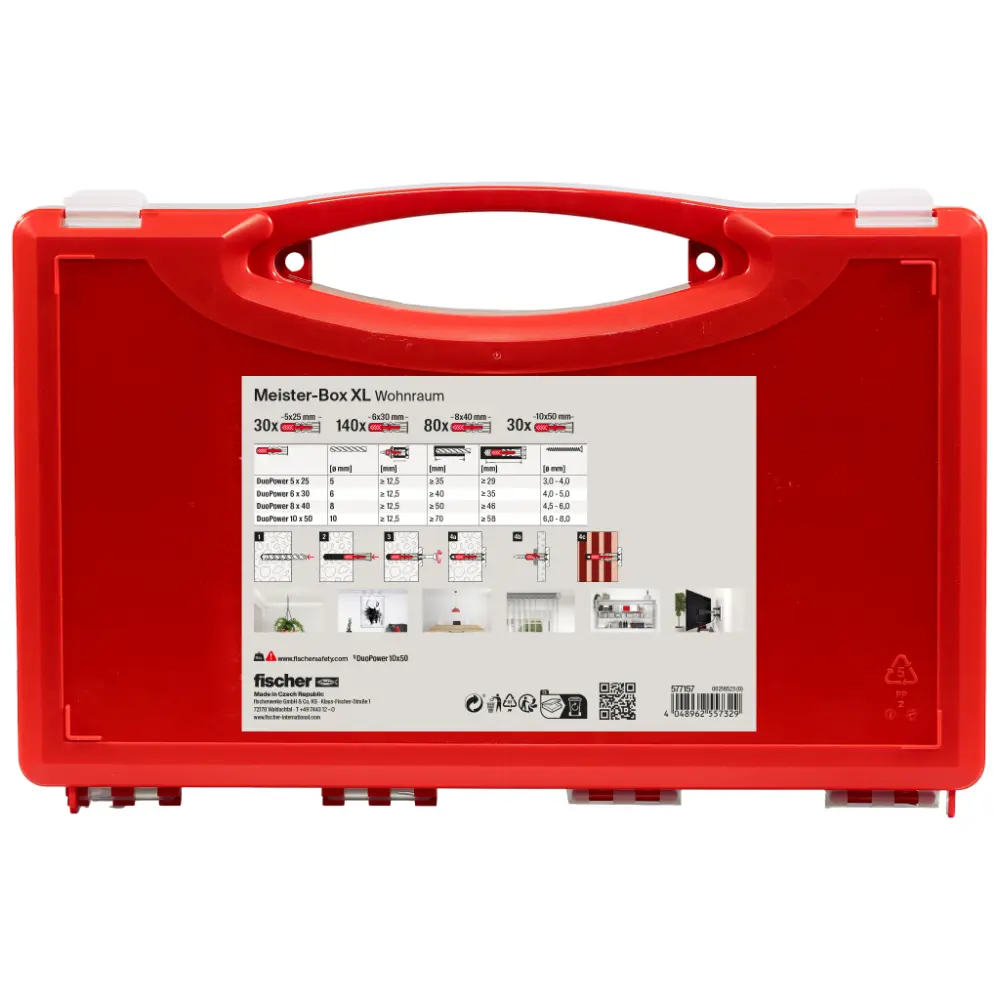 Fischer Dübelsortiment Meister-Box XL Wohnraum (280 Teile)