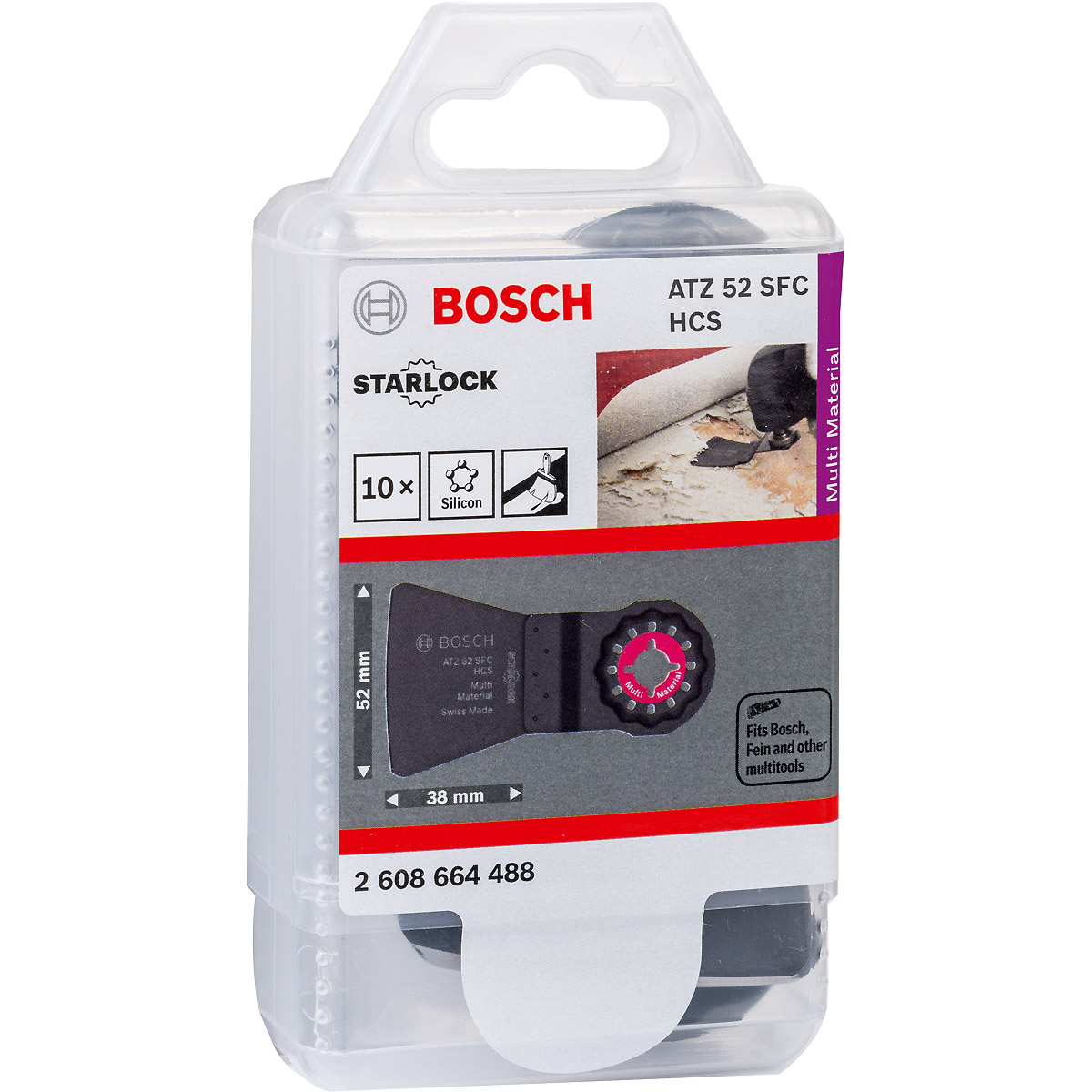 Bosch HCS Schaber ATZ 52 SFC, flexibel, 52 x 38 mm, 10er-Pack